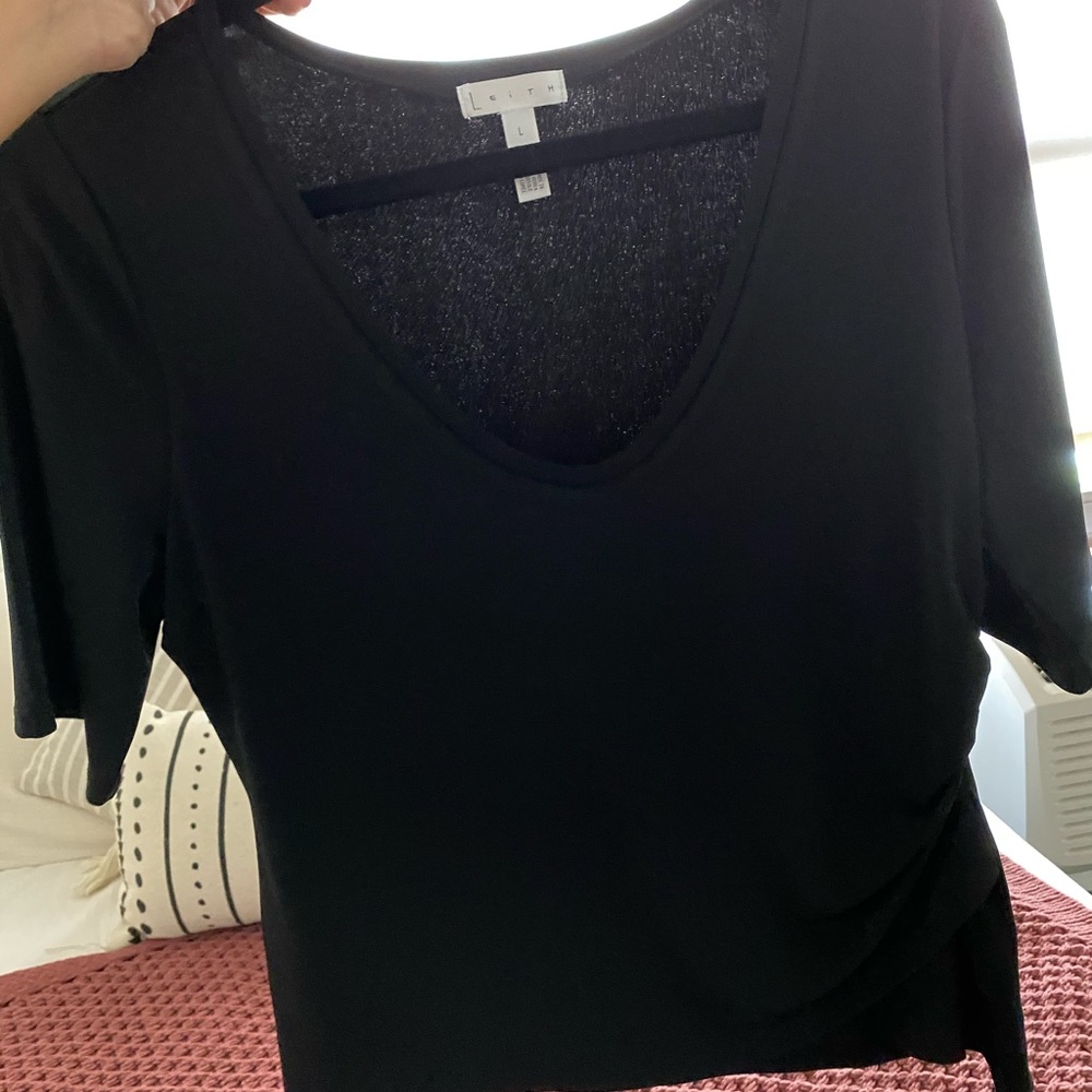 leith black blouse